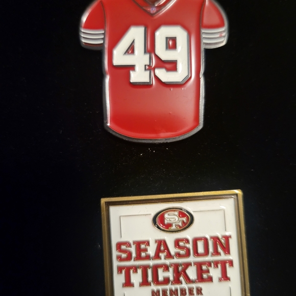 Vintage 49ers lapel pin set - Picture 5 of 6